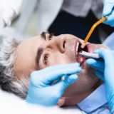 Patient receiving root canal treatment