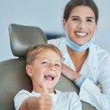 Child ready for dental treatment